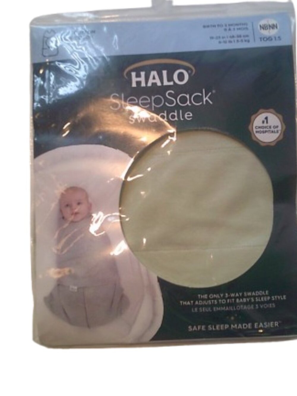 HALO 100% Cotton Sleepsack Swaddle, 3-Way Adjustable Wearable Blanket, TOG 1.5